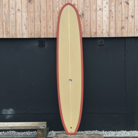 Photo of a handshaped longboard