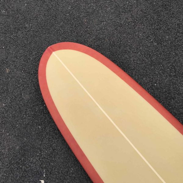 Photo of a handshaped ziran longboard