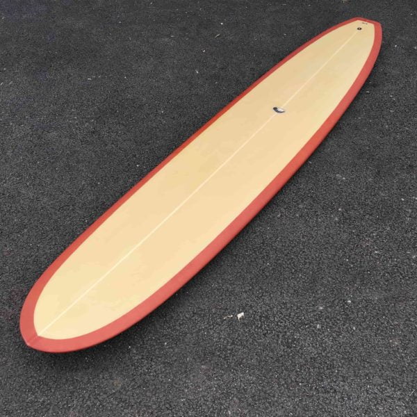 Photo of a handshaped ziran longboard